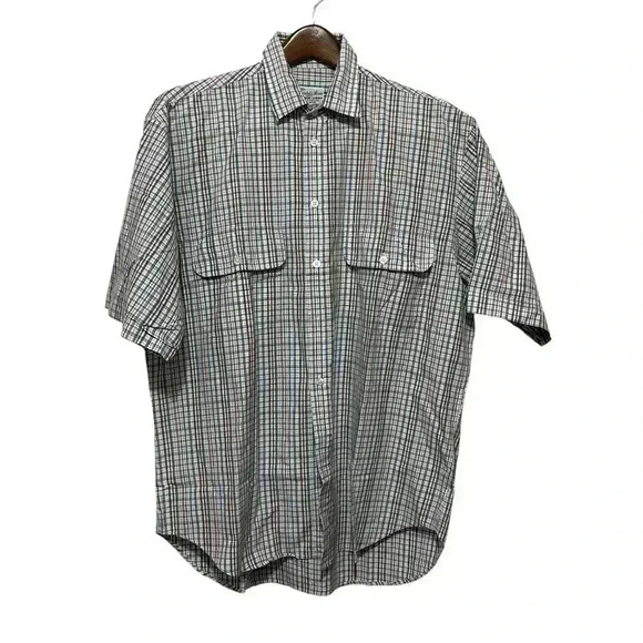 Turnbull & Asser Short Sleeve Shirt Men’s Cotton Made in England Size Large - Picture 1 of 5